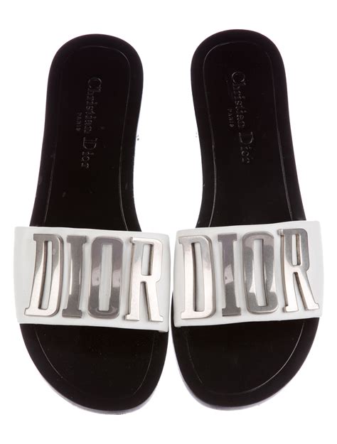 christian dior cream slides|christian dior slides for women.